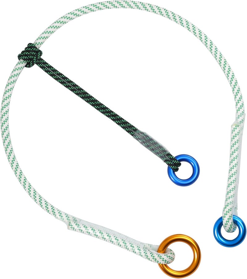 KINGTLE 12mm Heavy Duty Prusik Climbing Rope & Cord Set - 30kN Main Rope + 8kN Friction Cord, Zero-Slip Grip, 100% Polyester for Rock Climbing, Arborist & Rescue, 90cm/120cm/250cm (90CM) - Image 1